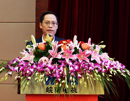 皖南電機(jī)60周年慶典縣委書(shū)記耿鵬講話(huà)